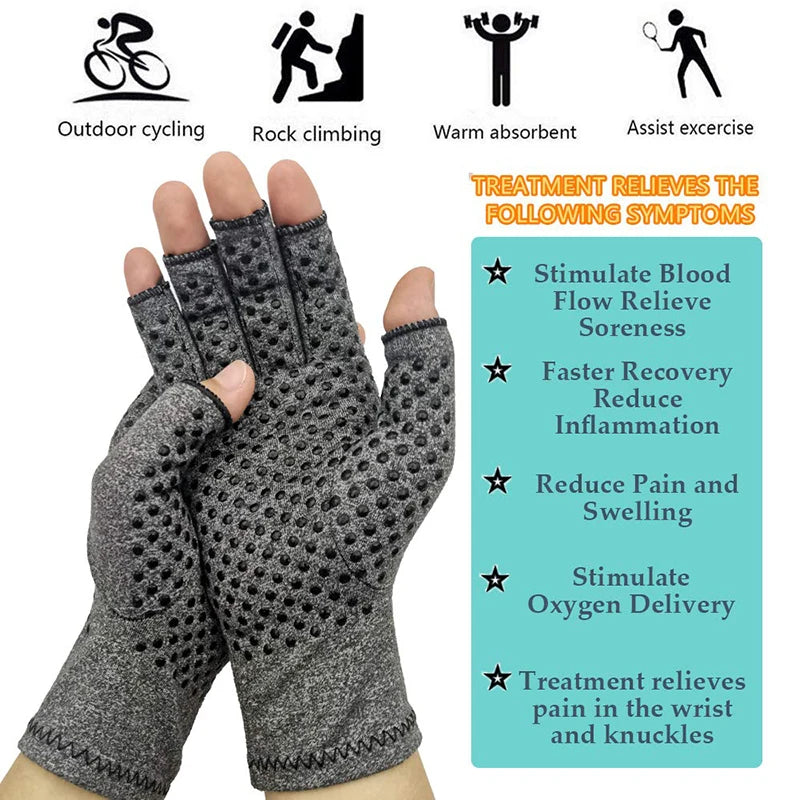 Half-Finger Compression Gloves – Anti-Slip