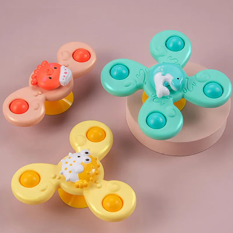 Cartoon Suction Cup Rattles Baby Bath Toys