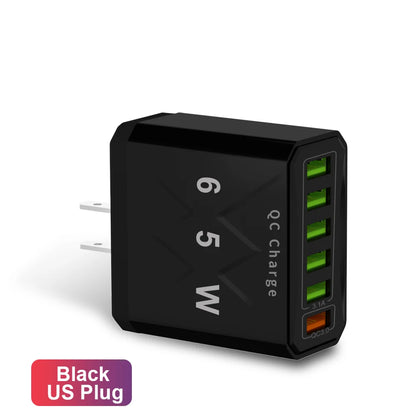6-Port USB  Fast Charge for All Your Devices