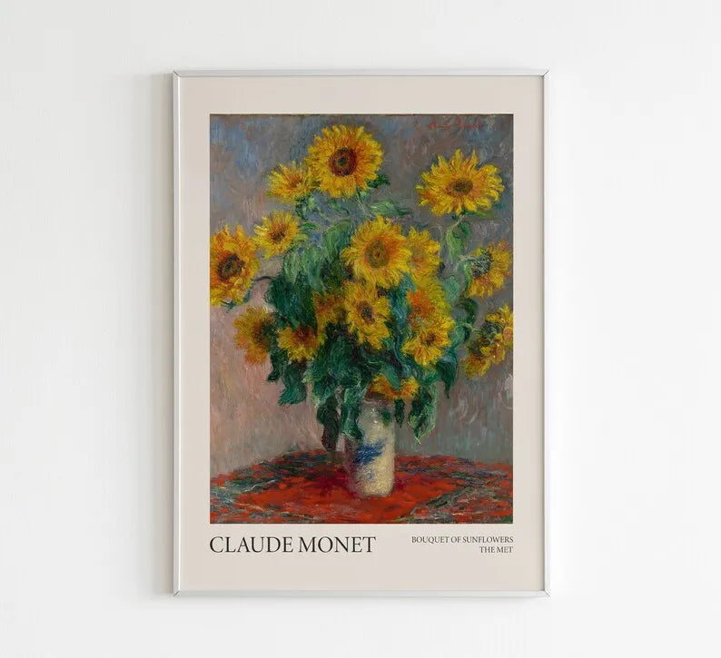 Notizblock mit Gemälden von Monet und Van Gogh – nicht klebender Notizaufkleber