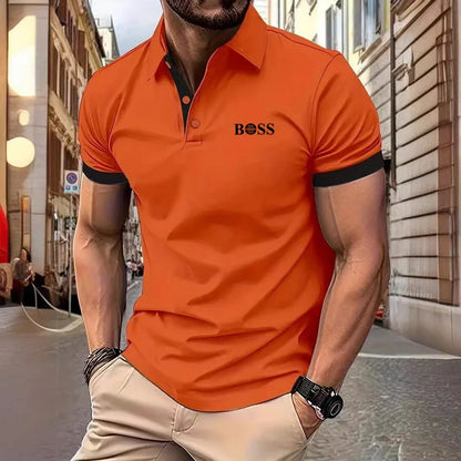 Breathable Office Fashion Short-Sleeved Polo Shirt