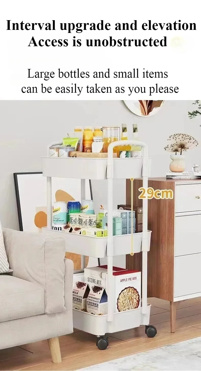Multi-Layer Kitchen Floor Bedroom Trolley Rack