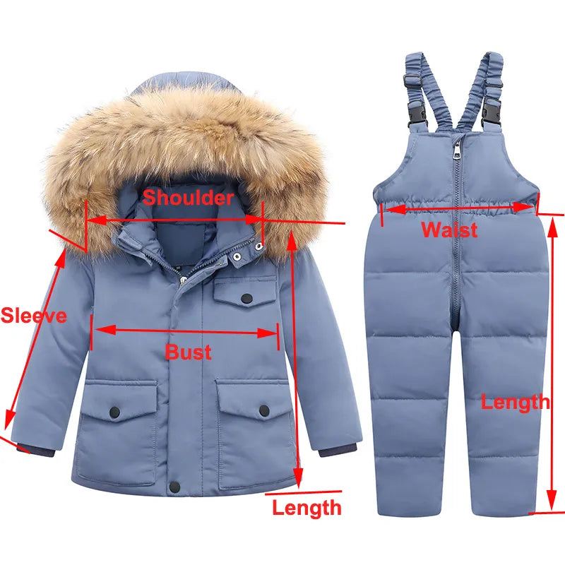 Real Fur Hooded Baby Winter Set