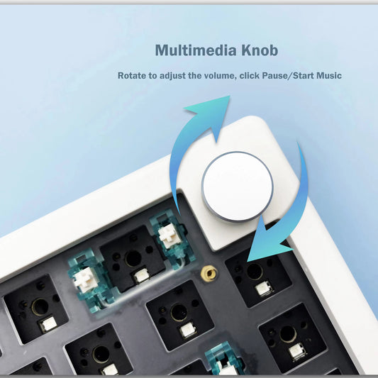 Kit de clavier mécanique sans fil Bluetooth 2.4G avec joint