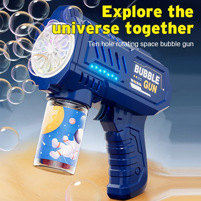 Fully Automatic Space Bubble Gun Outdoor Bubble Machine Toy