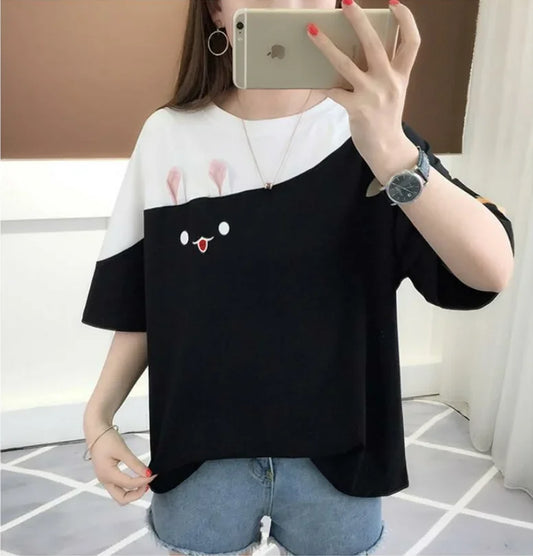 T-shirt de mode coréenne Kawaii