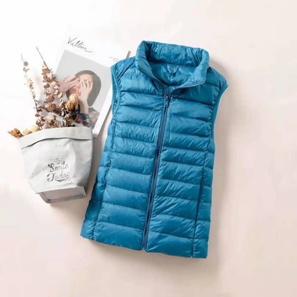 Women's Ultra-Light Slim Down Vest - Windproof & Portable