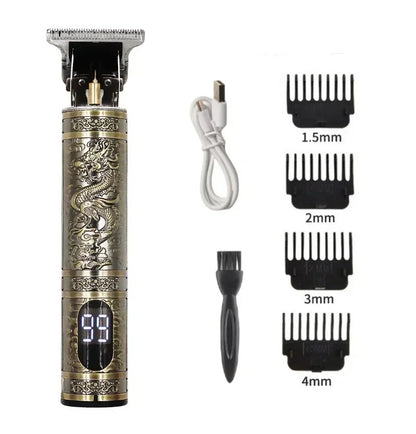 Machine de coupe de cheveux professionnelle sans fil T9 - Tondeuse de barbier pour hommes