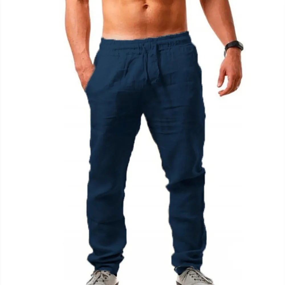 Breathable Cotton Linen Summer Pants for Men