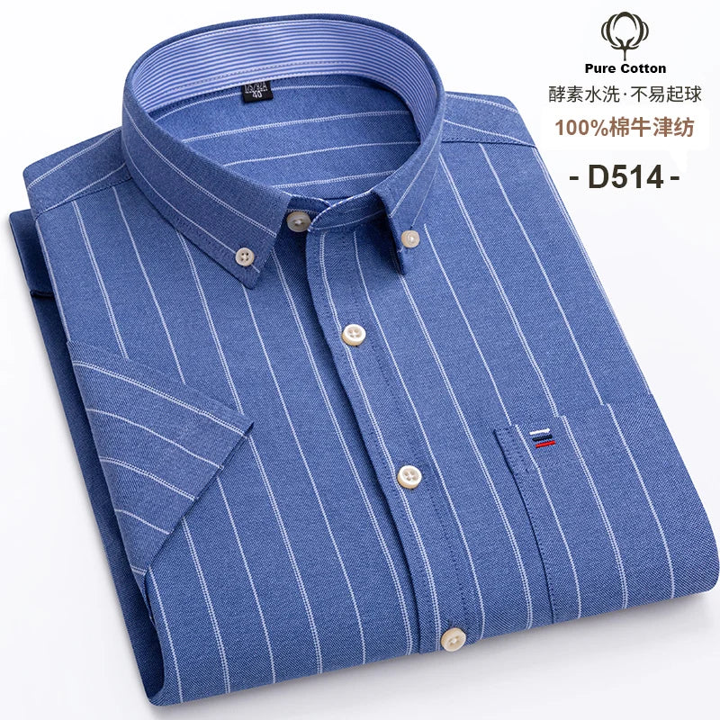 Men's Slim-Fit Long Sleeve Plaid Shirt