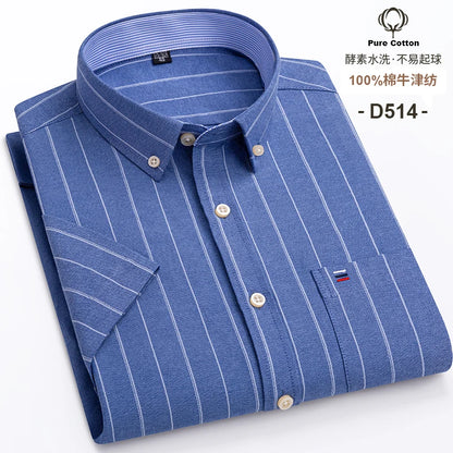 Men's Slim-Fit Long Sleeve Plaid Shirt