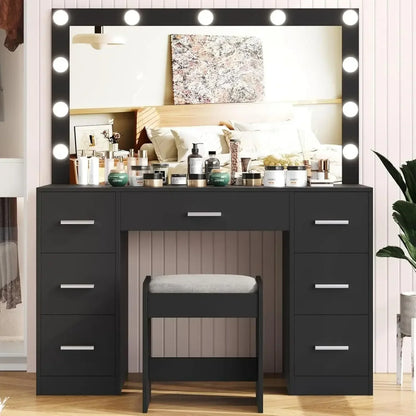 Amelia Modern White Vanity Table