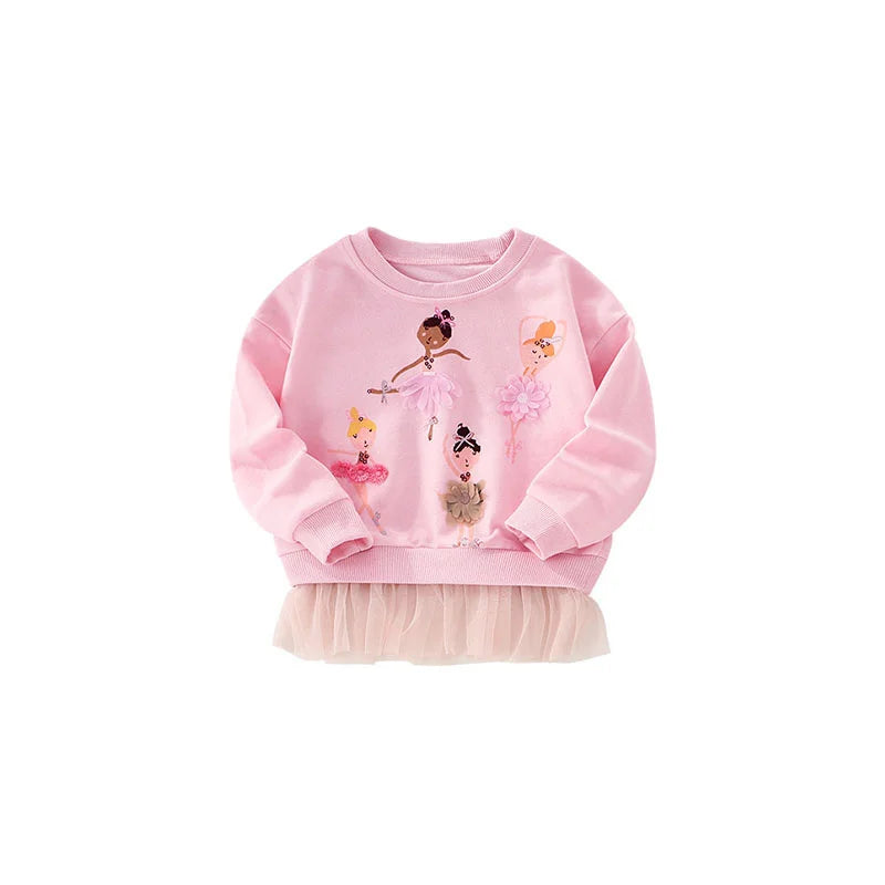 Baby Girls Cartoon Fleece Sweatshirt