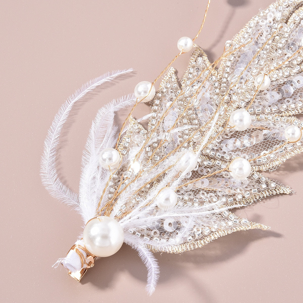 Épingle à cheveux de mariée en perles de cristal