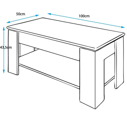 Table basse d'ascenseur de style moderne pour le salon