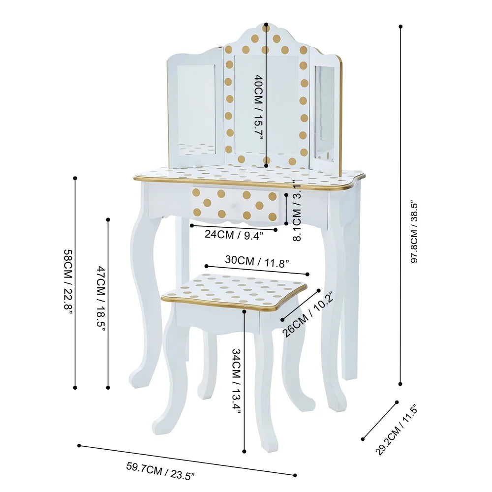Kids Vanity Set with Mirror