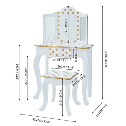 Kids Vanity Set with Mirror