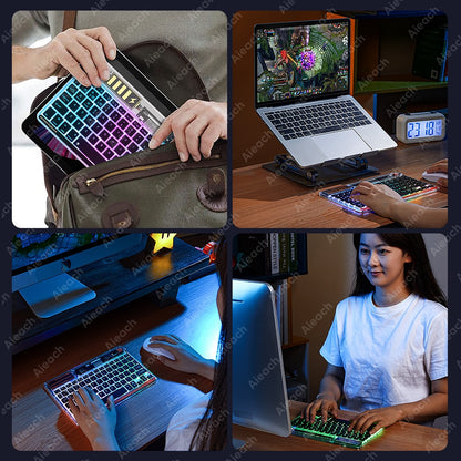 Klare Tablet-Tastatur mit Hintergrundbeleuchtung