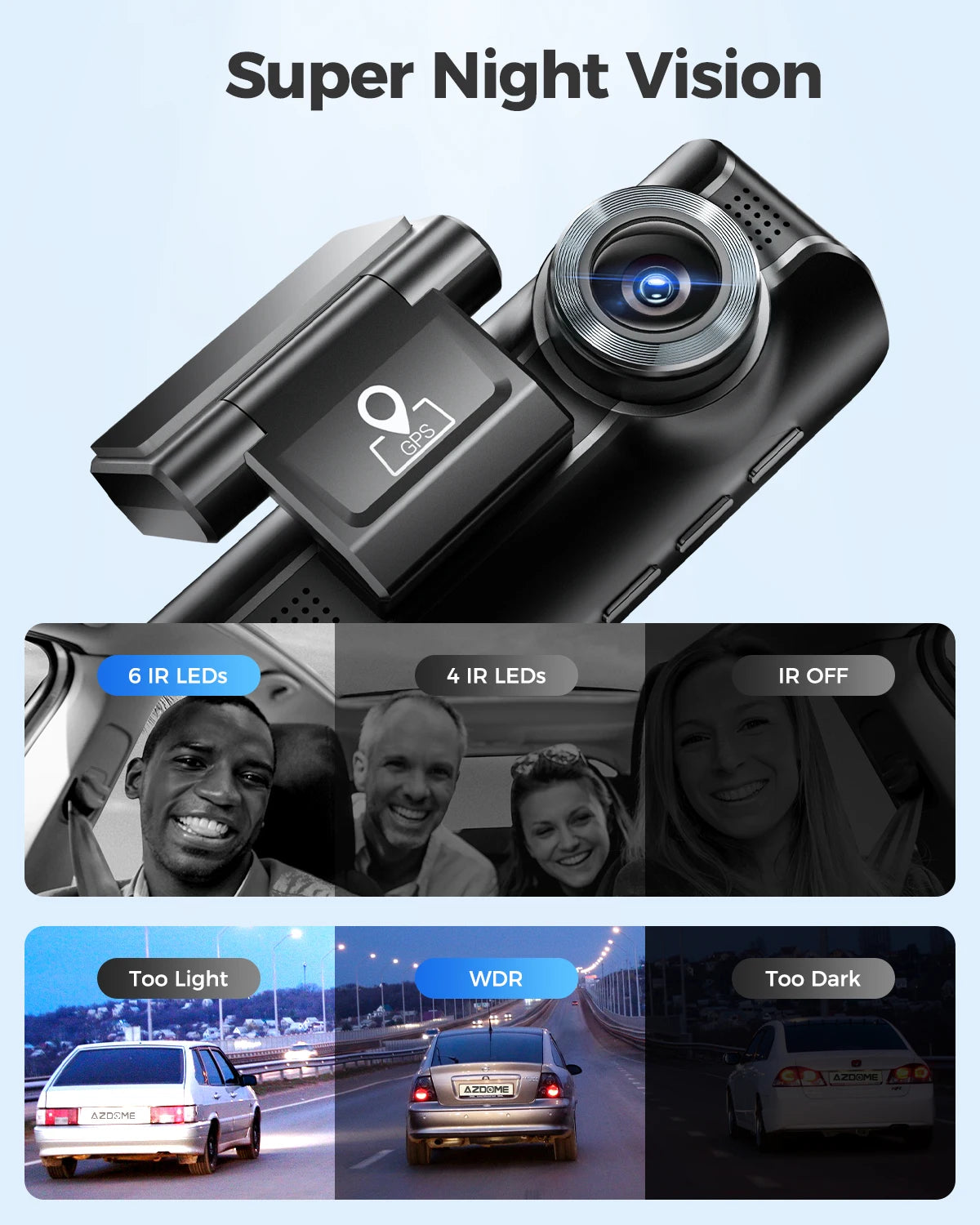 M550 4K/1080P Dashcam mit GPS/WLAN – Nachtsicht