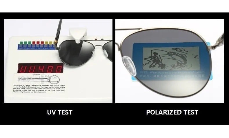 Lunettes de soleil de plage polarisées carrées classiques UV400 pour hommes