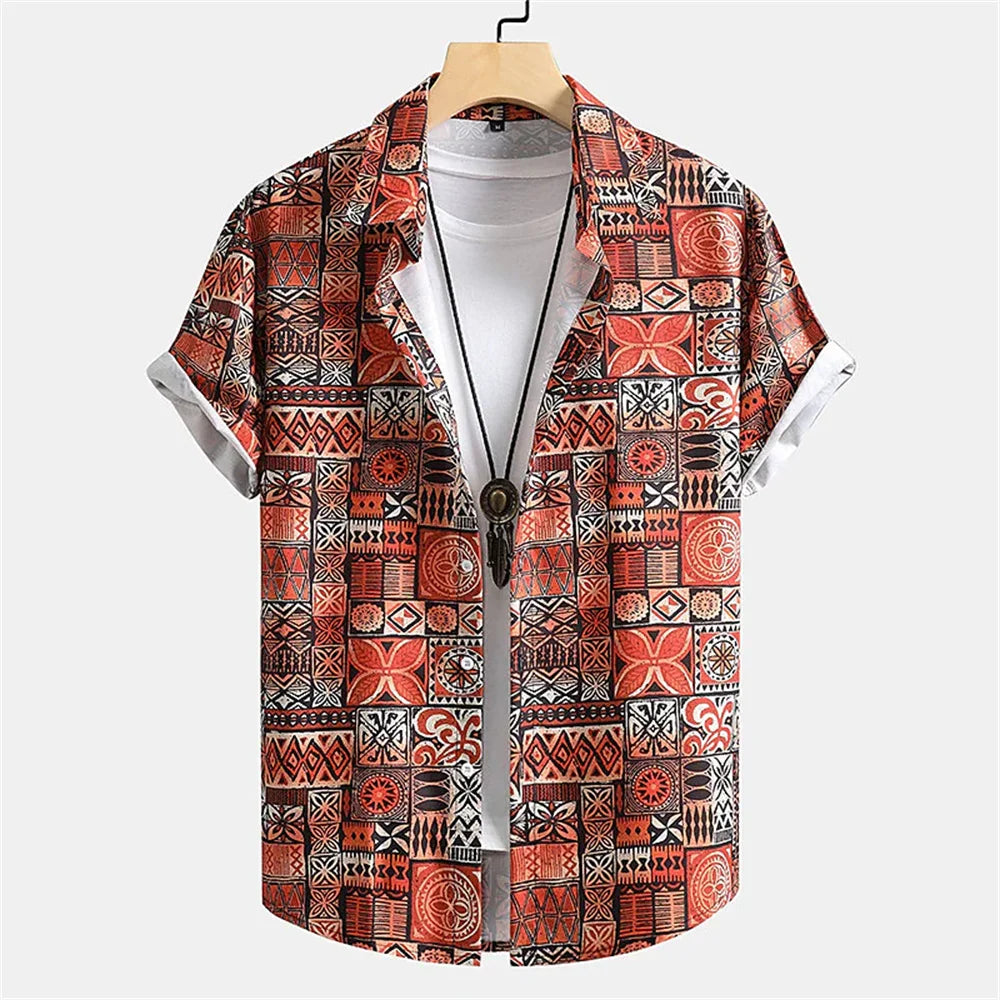 Men's Retro Floral Print Shirts