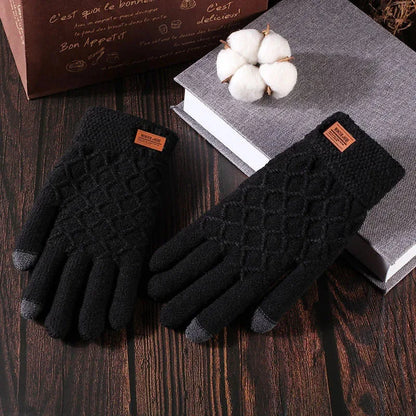 Autumn & Winter Wool Riding Gloves – Touchscreen Compatible