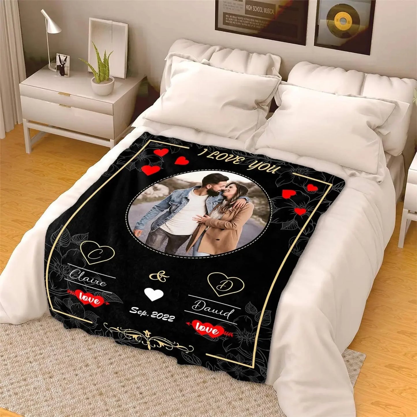 Couvertures photo pour cadeau de Noël, d'anniversaire ou de Saint-Valentin pour petit ami