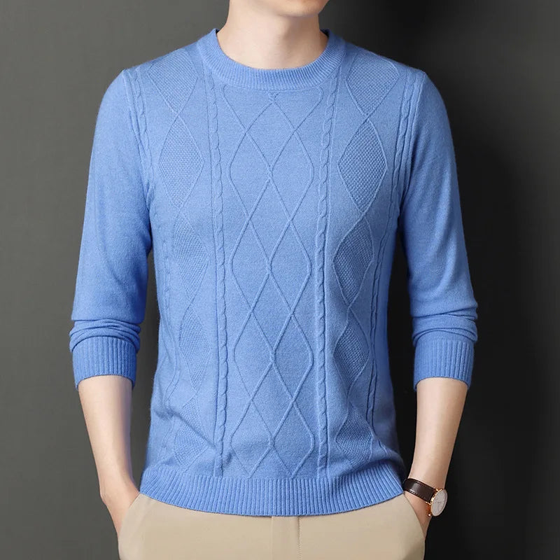 Versatile Men's Knit Pullover Sweater