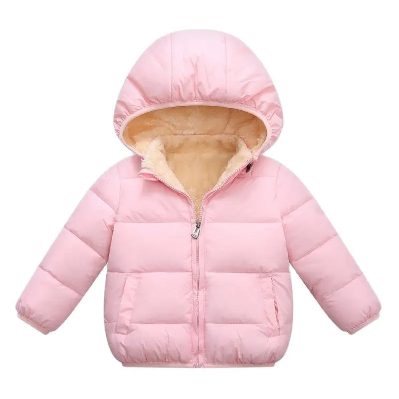 Manteaux d'hiver chauds pour enfants - Vestes de ski à capuche en peluche