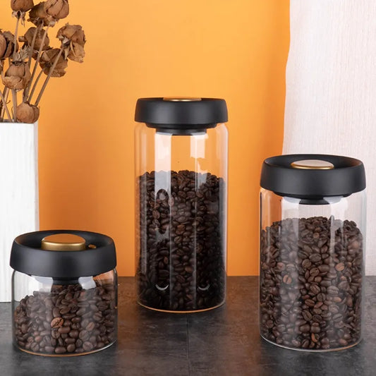 Vacuum Sealed Glass Canister Storage Jar