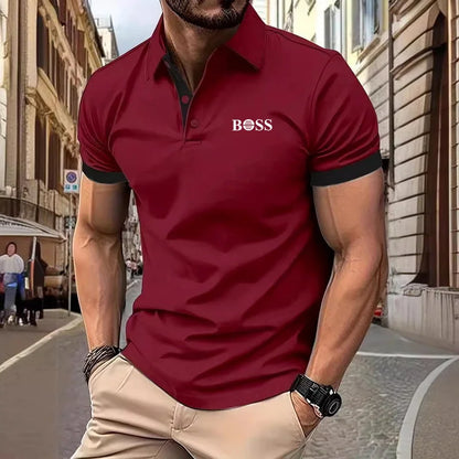 Atmungsaktives Office Fashion Kurzarm-Poloshirt