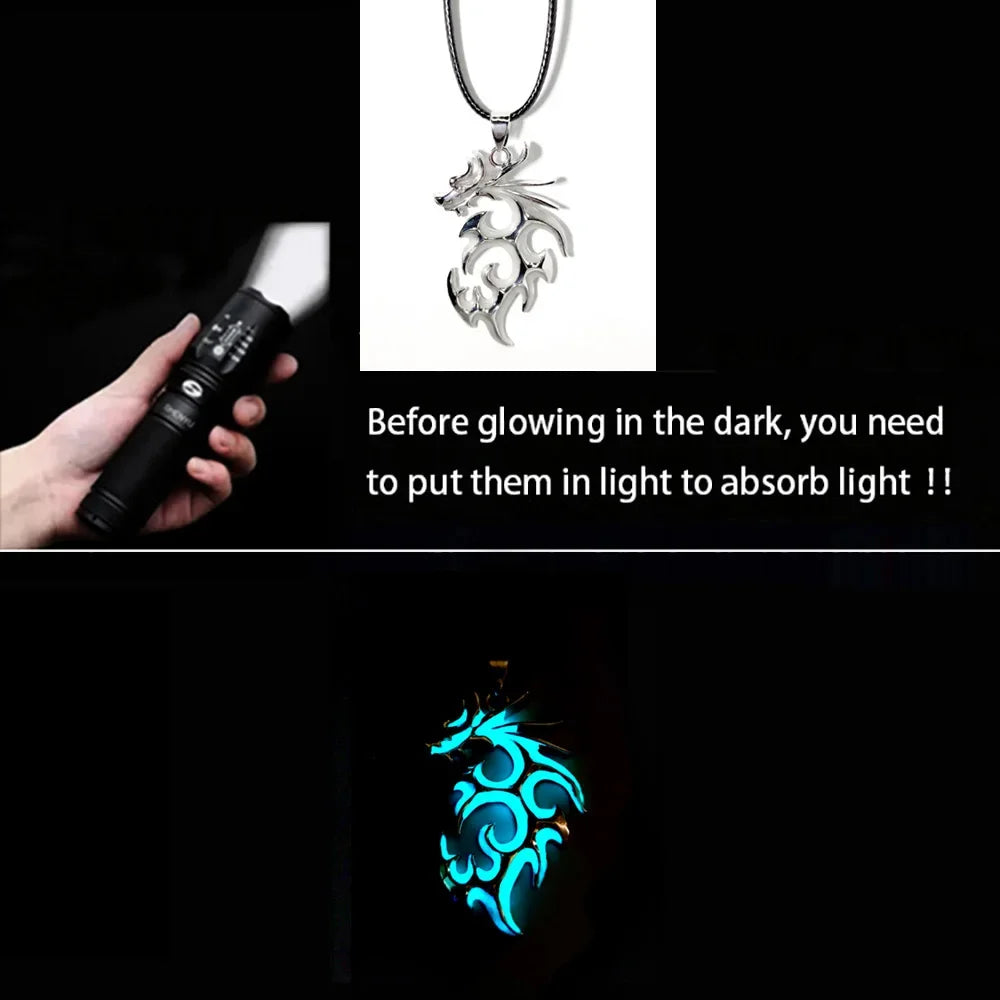 Collier Dragon Lumineux Lumineux - Fluorescence Nocturne 