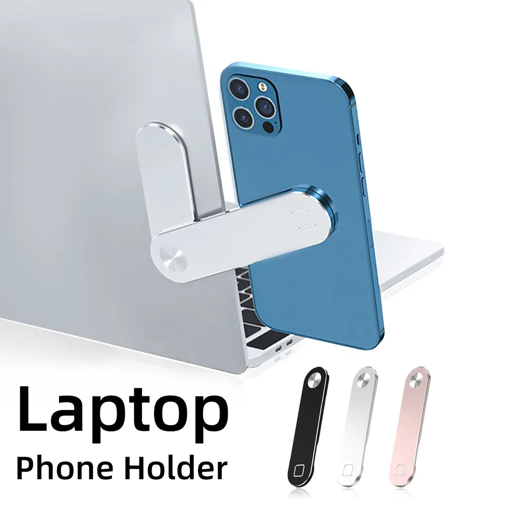  Dual-Screen Laptop Stand with Folding Phone Holder