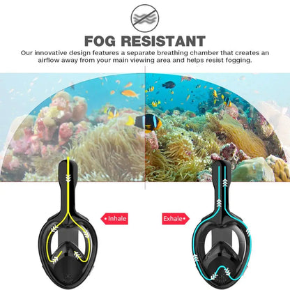 Anti-Fog Full Face Underwater Snorkeling Mask Set