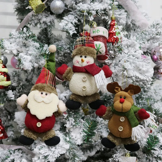 Fröhliche Cartoon-Weihnachtsanhänger, festliche Dekoration für Zuhause
