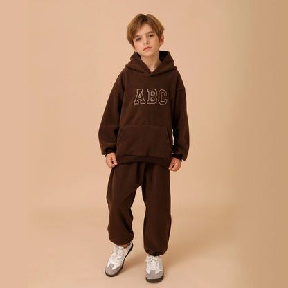 Kids' Winter Hoodie Set - Fur-Lined 2-Piece Tracksuit