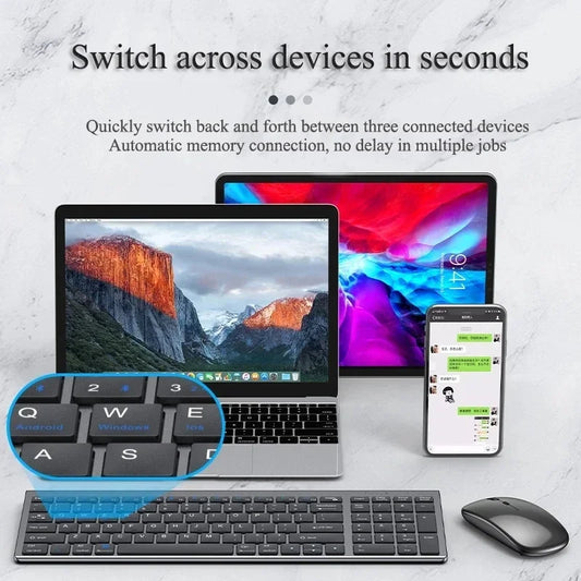 Ultra-Slim Bluetooth Keyboard & Mouse Combo