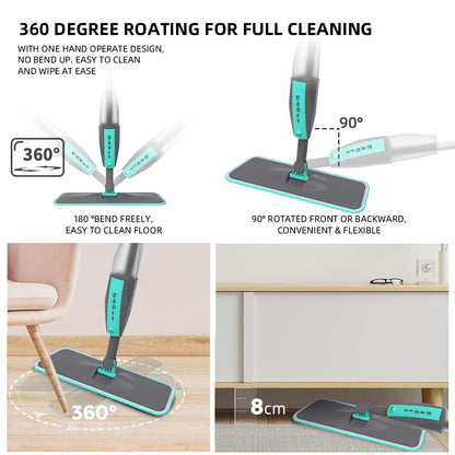 360° Rotation Flat Spray Floor Mop