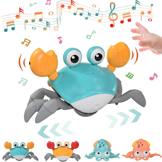 Jouet musical crabe rampant et poulpe