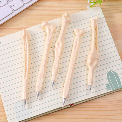 5Pcs Lifelike Bone-Shaped Ballpoint Pens