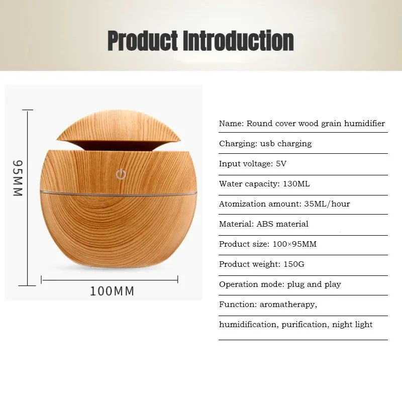 USB Ultrasonic Essential Oil Cool Mist Diffuser