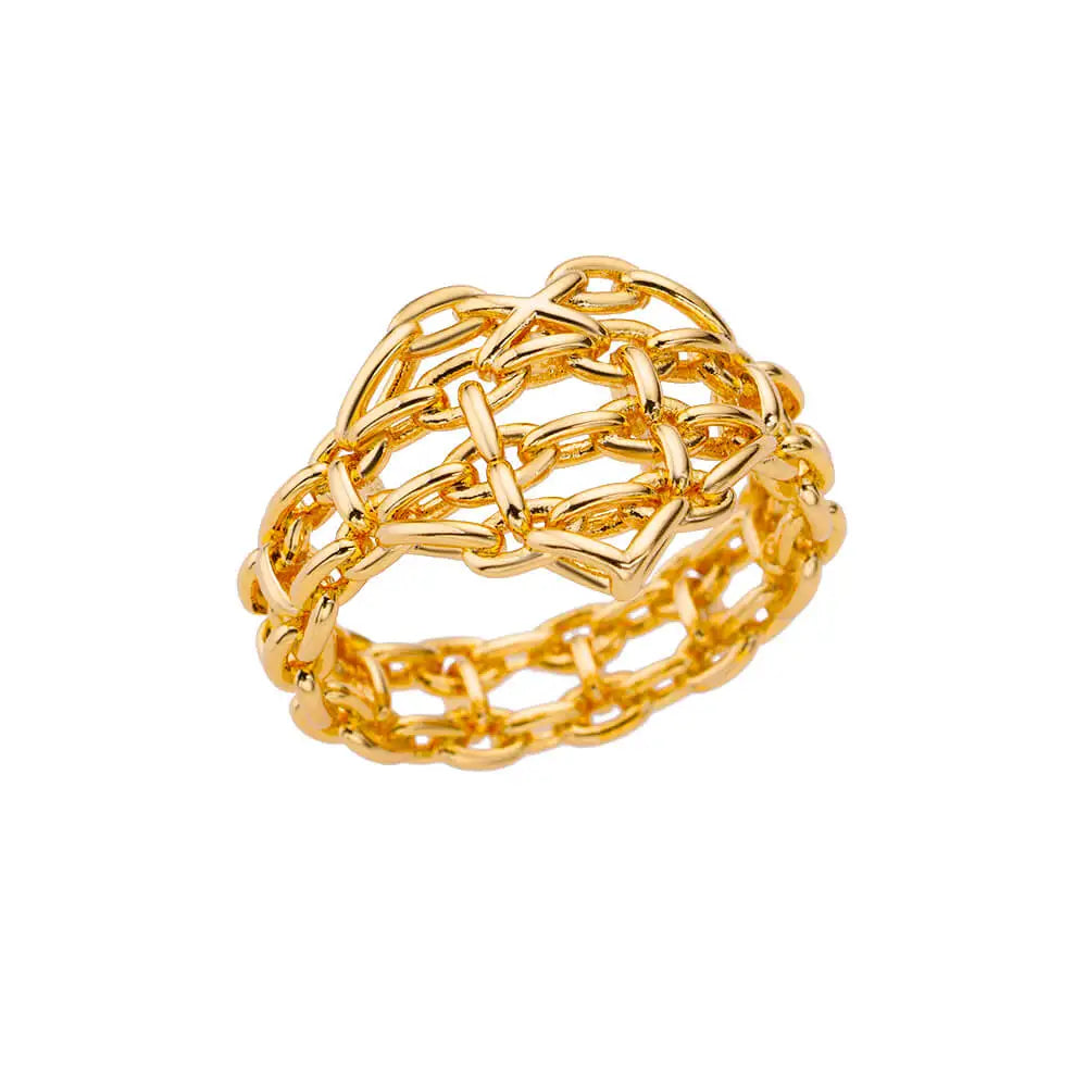 Glatte Doppelkugel-Damenringe aus Edelstahl