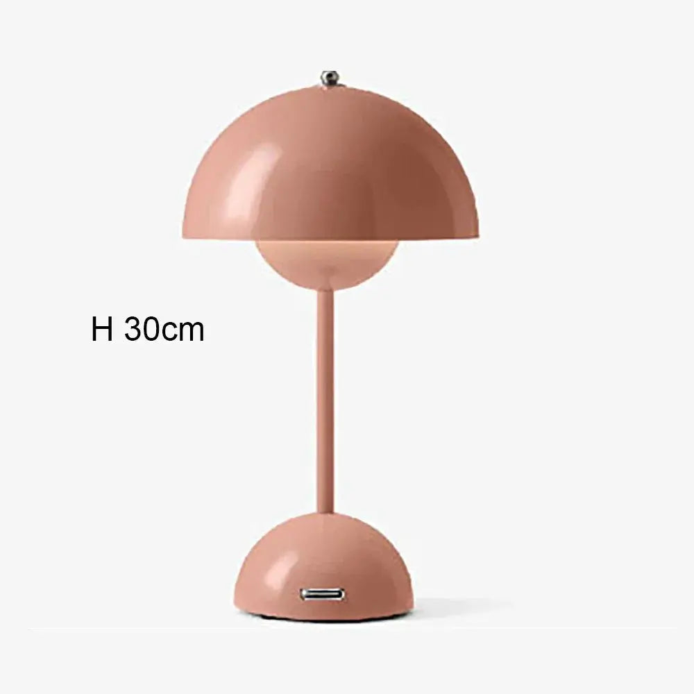 Rechargeable Mushroom Flower Bud LED Table Lamp - Modern Decor