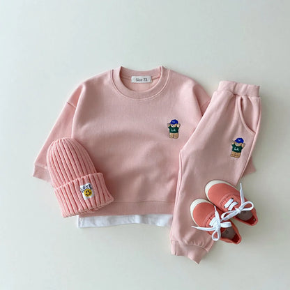 Korea Toddler Baby Boys Gilrs Clothes Sets
