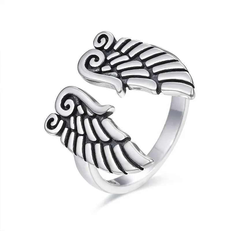 couples rings, angel wing rings, adjustable rings, eye rings, wing rings, couples bands, wing ring, angel rings, jewelry rings, ring bands, demon rings