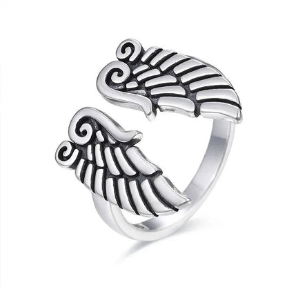 couples rings, angel wing rings, adjustable rings, eye rings, wing rings, couples bands, wing ring, angel rings, jewelry rings, ring bands, demon rings
