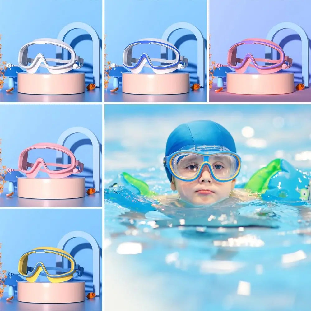 Clear Anti-Fog Swim Goggles for Kids - No Leak/Pool & Beach Ready