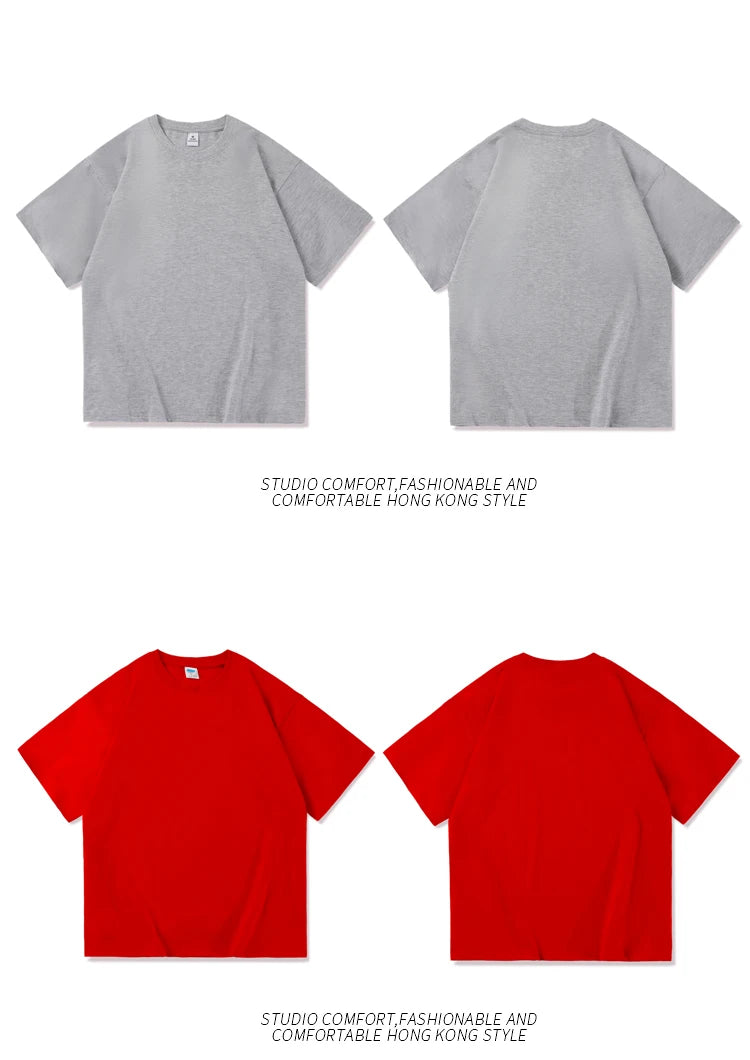 Men's Oversized Short Seleve Y2K Casual Cotton Tees