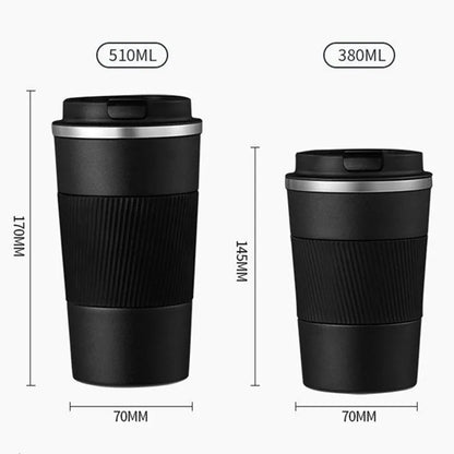 380ml/510ml Stainless Steel Non-Slip Travel Coffee Mug