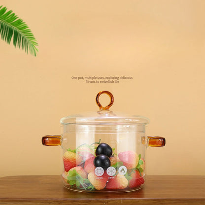 Transparent Soup Pot Heat Resistant Microwave Fire